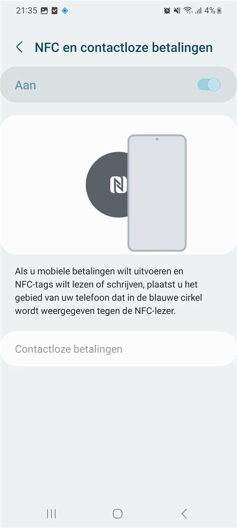 kan nfc tag niet lezen probeer het opnieuw|nfc niet inschakelen.